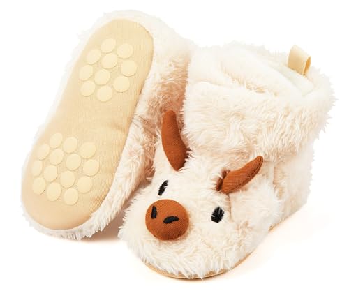 Image of ShinyMatch Highland Baby Booties Newborn Baby Shoes Unisex Infant Slippers for Toddler Infant Girl Boy