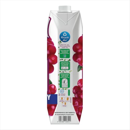 Image of Real Activ Cranberry Juice 1L | No Added Sugar, Colors or Preservatives | Rich in Antioxidants & Vitamin C | Refreshing Tangy Fruit Drink | Healthy Beverage for Daily Hydration