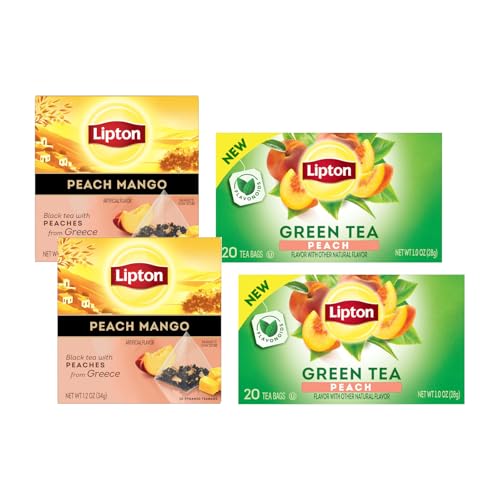 Image of Lipton Peach Green Tea & Peach Mango Black Tea 20 CT (2ea) (Variety Pack)