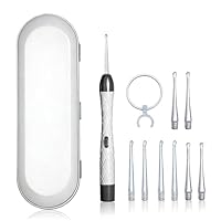 Ohrenschmalz Entferner, Ohrenschmalz-Reiniger Ohrenreiniger mit LED Licht und USB Akku, Sicheres und Weiches Ear Cleaner für Kinder und Menschen Mit 8 Waschbaren Ersatzköpfen