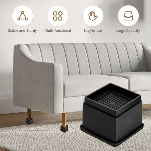 Rehausseurs de lit et meubles réglables 5cm pour surélever table et canapé - 6