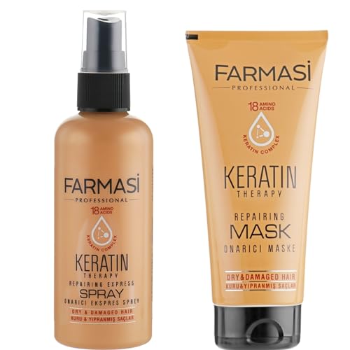 Farmasi Hair Set: Farmasi Keratin Therapy Repairing Express Spray & Farmasi Keratin Therapy Repairing Mask