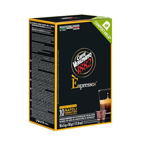 Caffe Vergnano 1882 Napoli 10x50g �͔쉻�\ �G�X�v���b�\�J�v�Z���A�~�f�B�A�����[�X�g�A���r�J&���u�X�^�A10�T�[�r���O�A�e50g