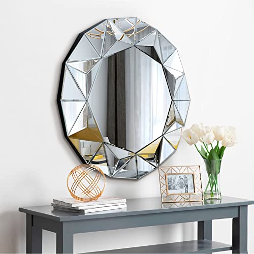 Pregaspor Mirrors For Wall Decor, 32'' Large Wall Mirrors Decorative, Beveled Edge Decorative Wall Mirror For Living Room, Fireplace, Bedroom #TOP5