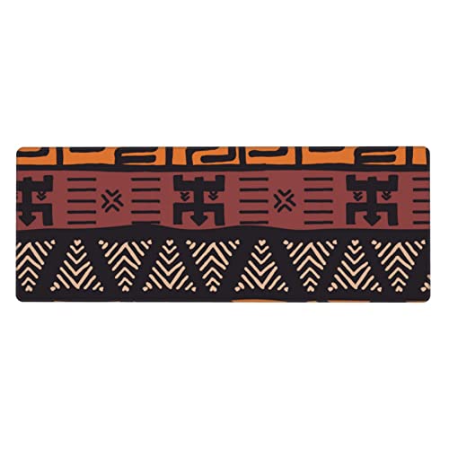 Grand tapis de souris de jeu africain ethnique en tissu haut de gamme à base antidérapante