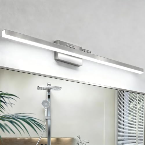 Image of IZORRO Modern Bathroom Vanity Light 48 inch, Rotatable, 36W Dimmable Led Bathroom Light Fixture Over Mirror, Chrome Vanity Light Bar (Cool White 6000K)