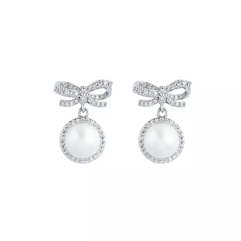 Boucles d'oreilles perles eau douce et argent pour oreilles sensibles femme
