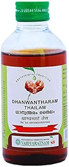 Vaidyaratnam Dhanwantharam Thailam 200 ml (Pack Of 2) Ayurvedic herbal products, Ayurvedic Organic products, Vaidyaratnam Products