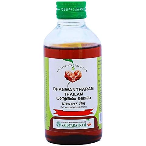 Vaidyaratnam Dhanwantharam Thailam 200 ml (Pack Of 2) Ayurvedic herbal products, Ayurvedic Organic products, Vaidyaratnam Products Cover