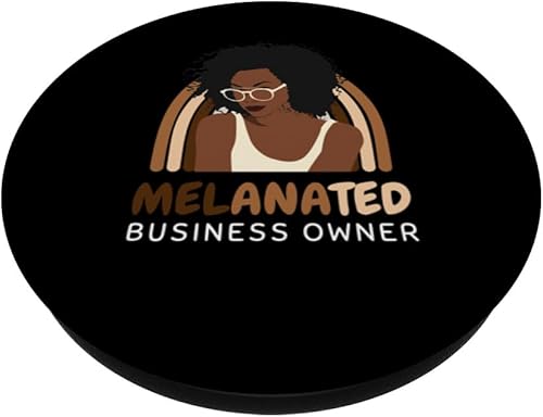 Miniatura 2 de Melanated Business Owner Black Woman Pride African PopGrip intercambiable American PopSockets