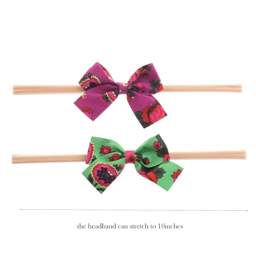 6 Pack Baby Bows Headbands Baby Girls Nylon Headbands Hairbands Hair Bows Hair Accessories for Newborn Infant Toddlers Kids4