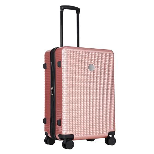 Luggage Sets 3 Piece Hardshell Suitcases with Wheels,TSA Lock,for Weekend Trips and Long-distance Trips(20"/24"/28"). (Rose Gold)4