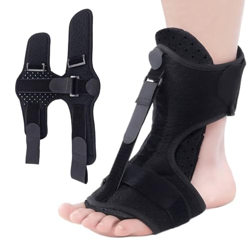 llikknve Plantar Fasciitis Night Splints Adjustable Breathable Night Splints for Plantar Fasciitis Foot Splint Day and Night Use Relieve Discomfort Black