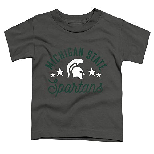 MSU Spartans Michigan State Michigan Unisex Toddler T Shirt, Charcoal, Large (4T)