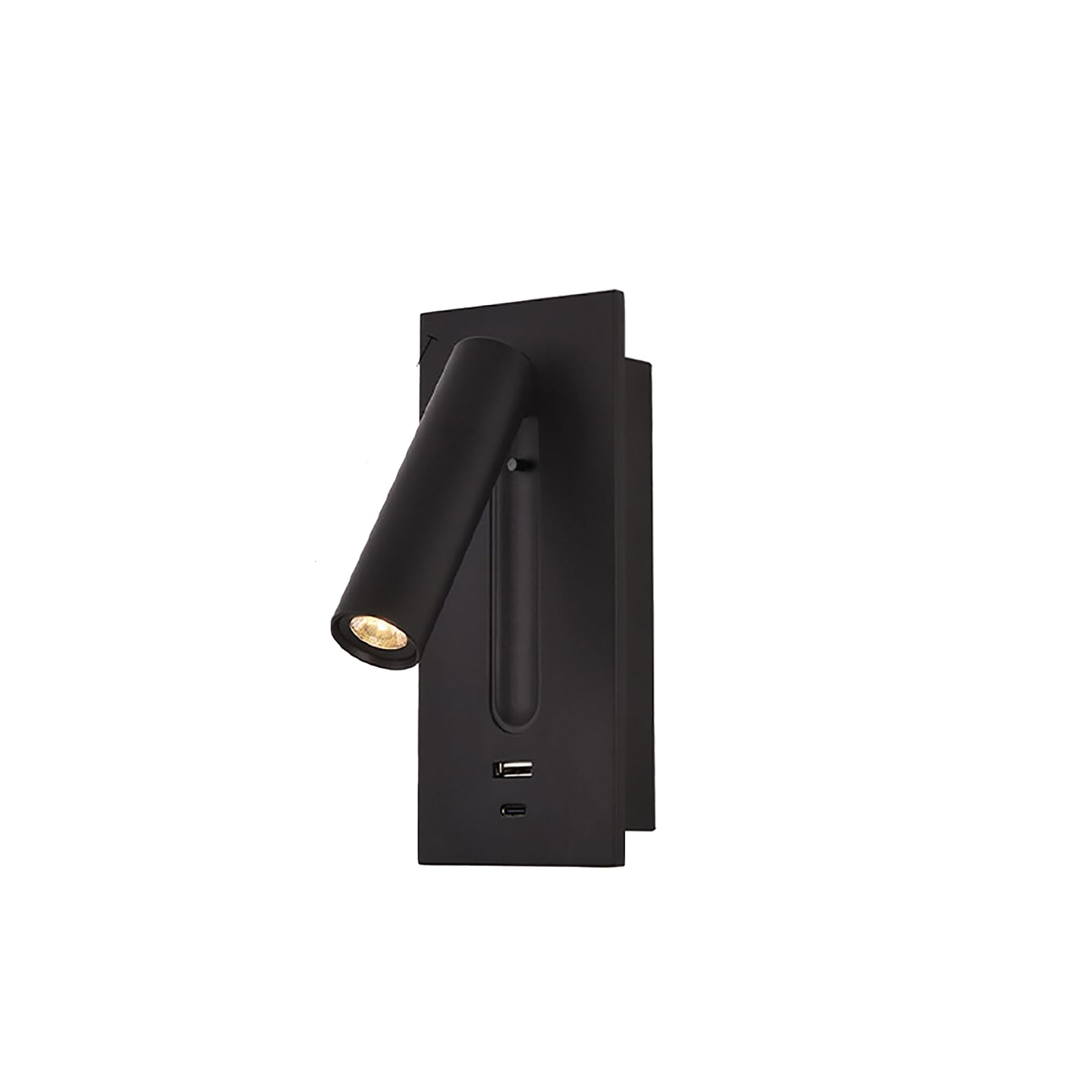 Lampada Parete A LED Lettura sul Comodino - Lampada Lettura Testiera, Luce Notturna Focus, Porta di Ricarica Rapida USB, Testa Girevole, Supporto A Parete (Type C A)