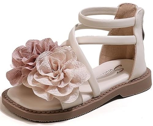 Toddler Little Girl's Princess Summer Flowers Sandals Back Zipper Roma Shoes - Main Image
