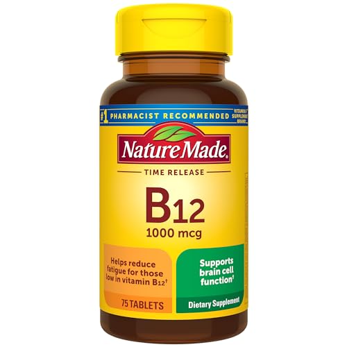 Nature Made Vitamin B12 1000 mcg, B12 Vitamins, Dietary Supplement for Energy Metabolism Support, 160 Time Release Tablets, 160 Day Supply