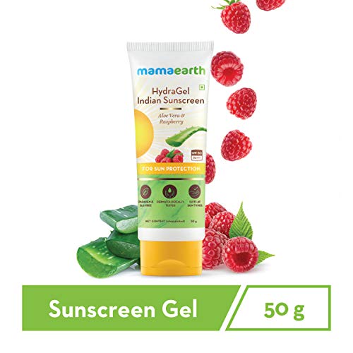 Mamaearth HydraGel Indian Sunscreen SPF 50, With Aloe Vera & Raspberry, for Sun Protection - 50g - Image 3