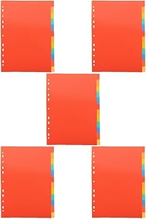 NOLITOY 15 Conjuntos Divisores De Cartão Divisor De Índice A4 Pastas De Escritório Pasta De Arquivo De Plástico Divisores De Bolso Divisores De Página Divisores De Papel A4 Divisores De