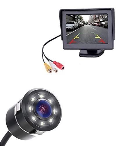 Image of Combo 4.3 Dashboard TFT LCD Screen Rear View Monitor with 8 LED Night Vision Car Reverse Camera for Ford Figo