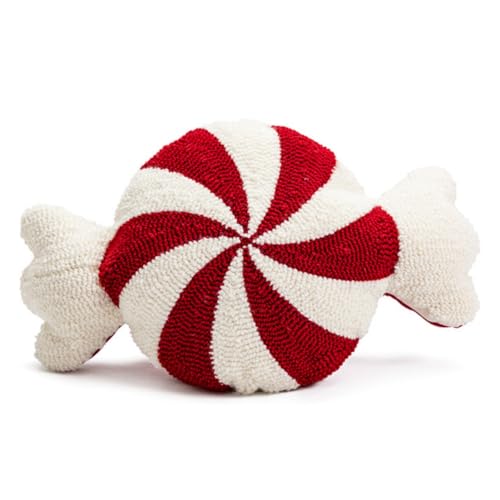 Yuthsona Christmas Throw Pillows Candy Cane Pillow Xmas Fluffy Spiral Lollipop Plush Pillows Xmas Pillows Decor Winter Home Cushion for Sofa Windowsills Sofa Bedroom