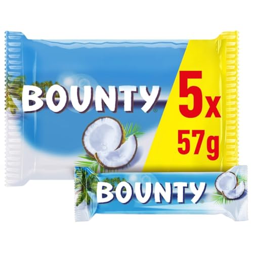 Bounty Chocolatina de coco revestida com um delicioso chocolate com leite (5 x 57 g)