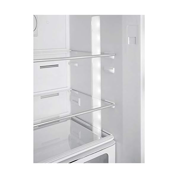 Smeg fab32urwh3 24 inch wide 117 cu ft retro refrigerator with bottom freezer right hinge made in italy  urban country home decor