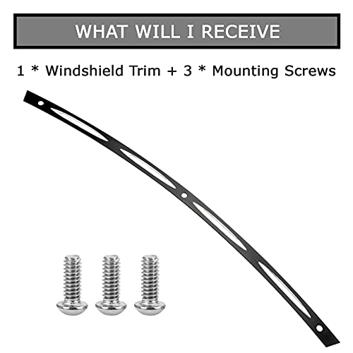 4 Slotted Track Polished Batwing Fairing Windshield Windscreen Trim Molding Clips Motorcycle Parts For Touring Street Glide Electra Tri Ultra Limited 1996-2013 97 98 99 00 01 02 03 04 05 06(Black) #TOP4