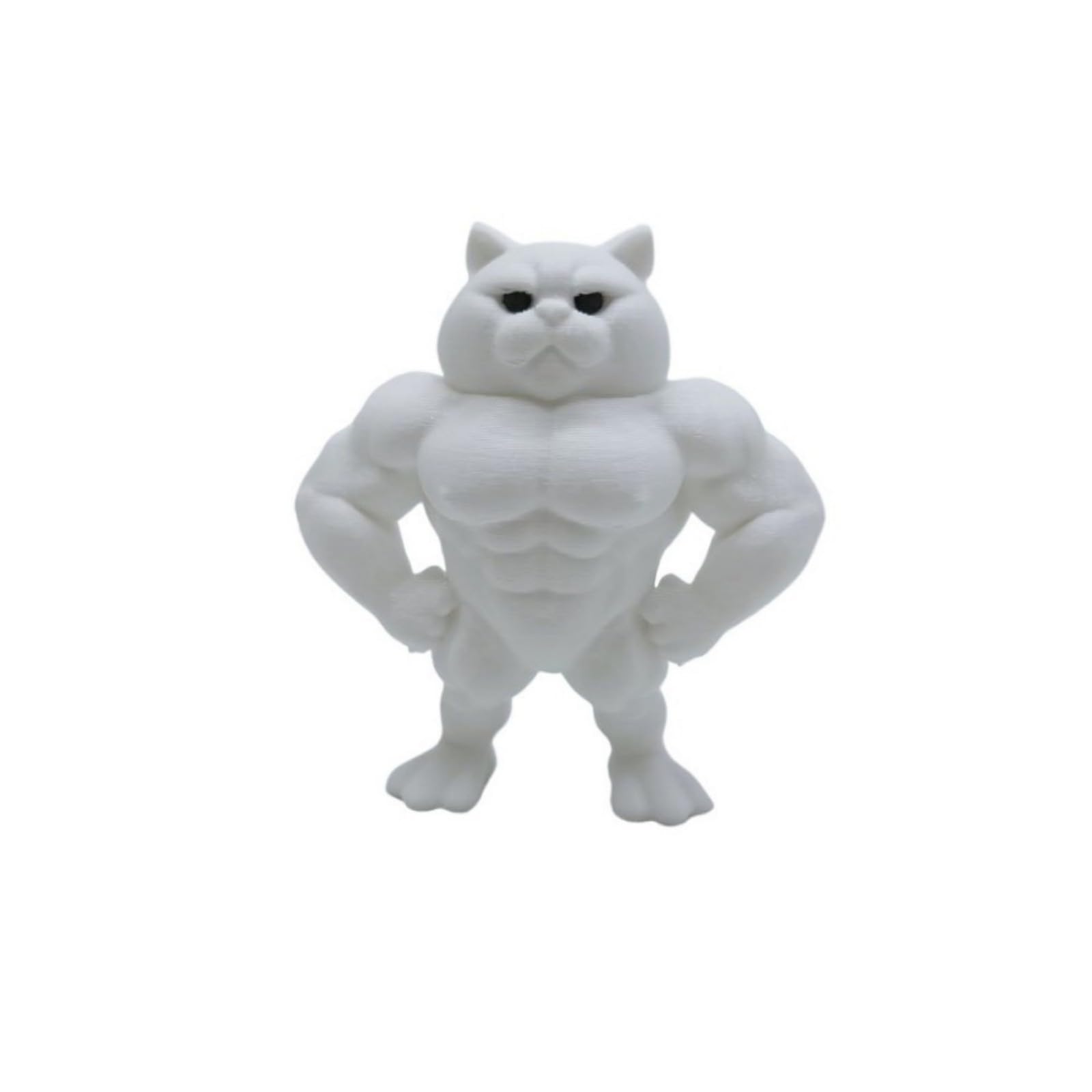 Zbiianxer A 3D Printed Muscle Cats Figurine, Decorative Sculpture Muscular Cats Statue Desktop Decoration Home Decors Collectibles Funny Muscle Sculpture Tabletop Decor For Living Room Bookshelf