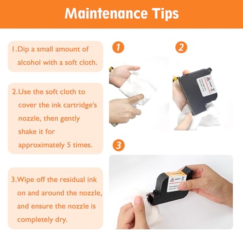 Image of 42 ml Quick-Dry Solvent Ink Cartridge for SH1, Black, 0.5 Inch | Original Replacement Cartridge for SH1 Handheld Inkjet Printer with Fast-Drying Solvent-Based Black Ink