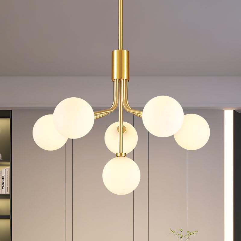 Mid-Century Modern Gold Sputnik Chandelier