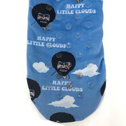 ooohyeah Unisex Cozy Slipper Socks, Funny Bob Ross Fuzzy House Slippers for Women & Men, Sherpa Warm Cute Indoor Non-Slip Socks4