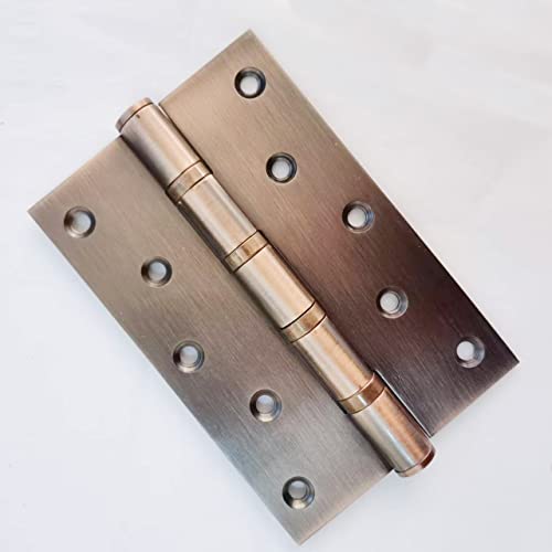Bisagras de puerta de acero inoxidable resistentes con rodamientos de bolas, paquete de 2 bisagras de esquina cuadradas para puertas de madera de interior/exterior, incluye accesorios de instalación