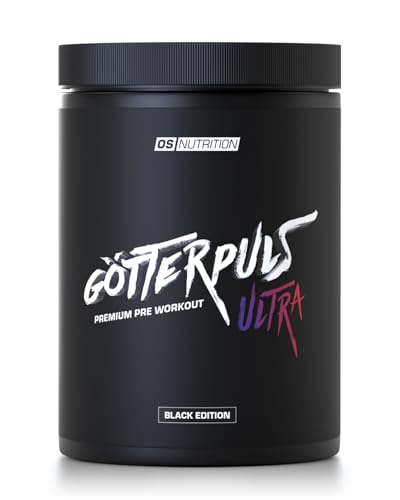 OS NUTRITION Götterpuls ULTRA Premium Pre Workout Booster, Pulver, 480g (20 Portionen) - BLACK EDITION