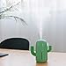 KANUBI Umidificatore Mini Umidificatore, Umidificatore Cactus, Umidificatore per ambienti silenzioso, per piante creative e mini USB purificatore d'aria per auto con cactus nebulizzato
