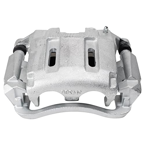Image of TRQ Front Brake Caliper Set Zinc Coated Brackets Compatible with 2005-2012 Ford F 350 Super Duty 2011-2012 Ford F 450 Super Duty