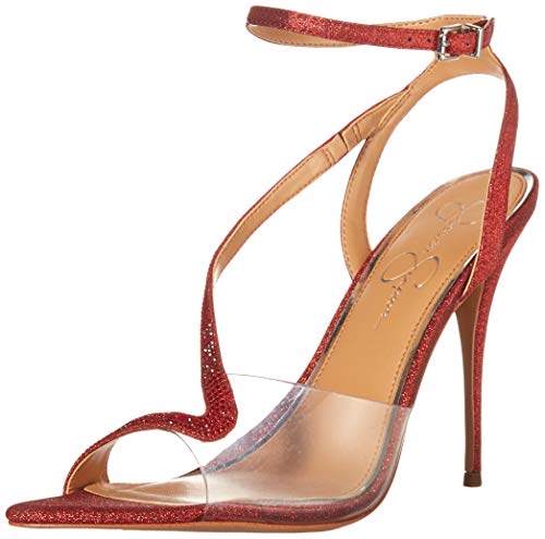 Jessica Simpson Womens JS Whitley Rhinestone Ankle Strap Dress Heels