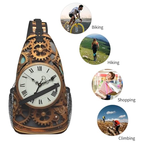 Bolso cruzado diagonal para hombre y mujer Rusty Steampunk miniatura 6