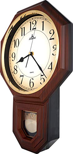 Reloj de Pared Regulador Péndulo Clásico de 17.5 in miniatura 2