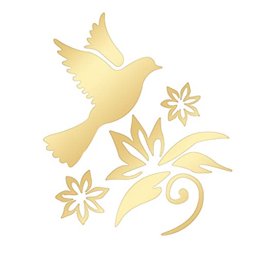 EdC DIY Modern Mirror Style Wall Stickers, Removable Wallpaper Lovely Wall Decoration Romantic