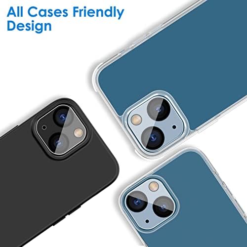JETech Osłona Obiektywu Aparatu dla iPhone 13 6,1" i iPhone 13 mini 5,4", 9H Szkło Hartowane, Ultra HD Wyraźny, Anti-Zarysowania, Etui Przyjazny, 3 Sztuka