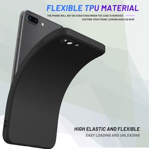 Image of for iPhone 8 Plus Case Black, Scratch Resistant with Soft Touch, Slim Thin Phone Cover for iPhone 7 Plus 5.5 inch