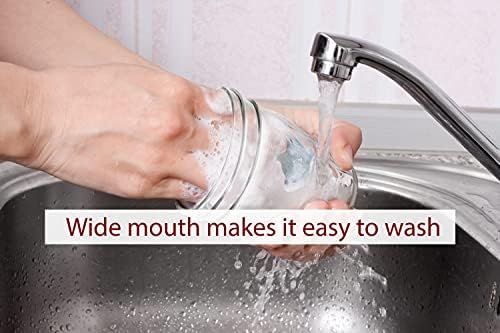 Wide Mouth Mason Jars 16 oz. (12 Pack) - Pint Size Jars with Airtight Lids and Bands - Made in USA - for Canning, Fermenting, Pickling, or DIY Decors and Projects Bundled with Jar Opener