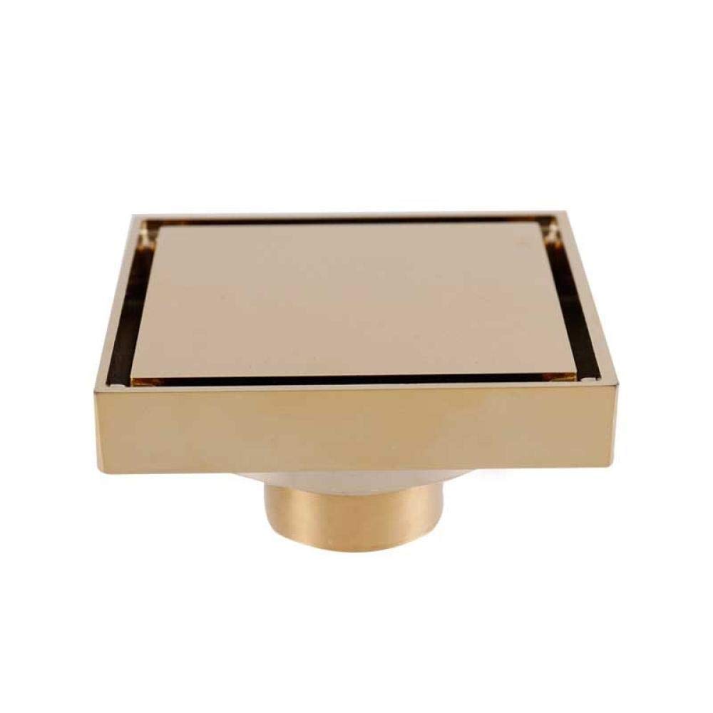 Desagüe De Suelo, Sifón De Latón Macizo, 1 Unidad, 100 X 100 Mm, Cuadrado, Antiolor, para Baño, Ducha Invisible, 4 Unidades（5）