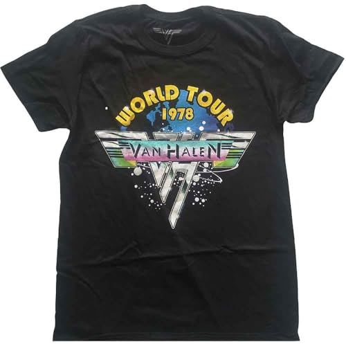 T-shirt Van Halen homme qui ne déteint pas logo Tour 78 résistant