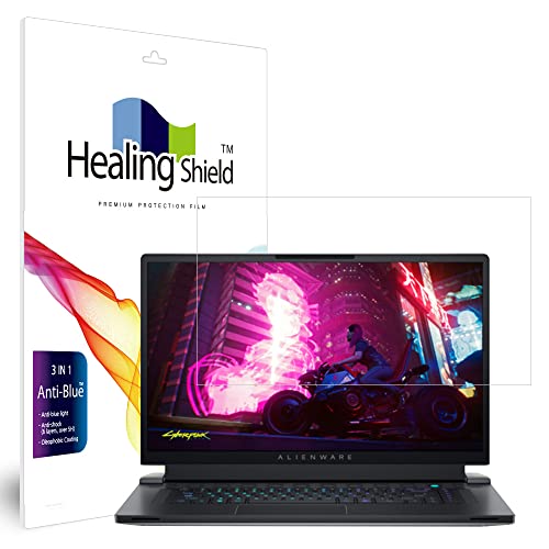 Muellery Healingshield スキンシール液晶保護フィルム Screen Protector Eye Protection Anti UV Blue Ray Film Compatible with Dell Alienware X17 R
