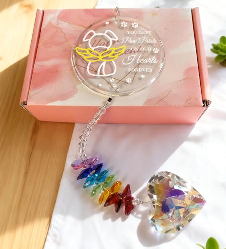 Pet Memorial Gifts for Loss of Dog Window Hanging Crystal Suncatcher — view 5