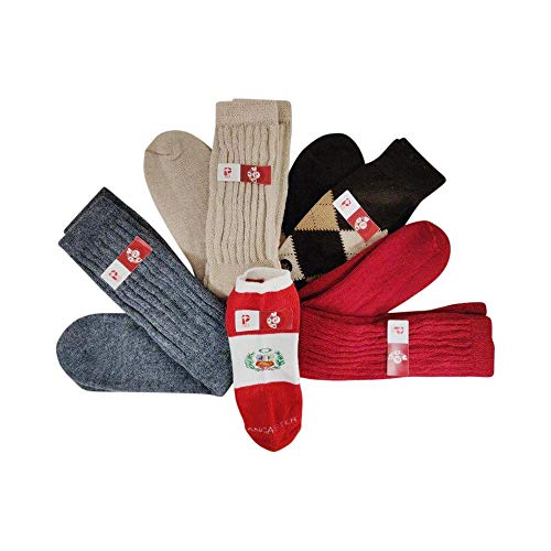 E B Evelyn Brooks Designs Warm & Comfy UNISEX 100% Peruvian Baby Alpaca Long Socks, Red Soft Easy to Wear2