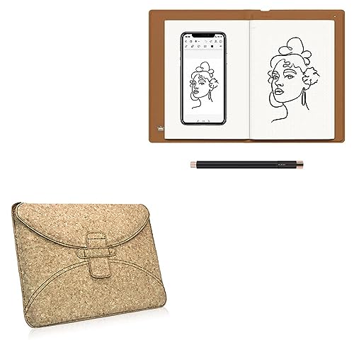 BoxWave Case Compatible with Huion Note - Quorky Pouch, Durable, Lightweight Cork Envelope Sleeve Cover