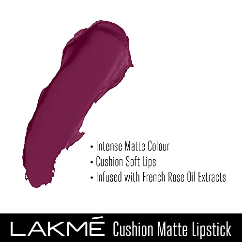 Image of Lakme Cushion Matte Lipstick|| Purple Orchid|| 4.5g